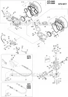 Olie-injectiepomp en roterende klep