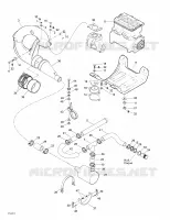 Motorsteun en uitlaat