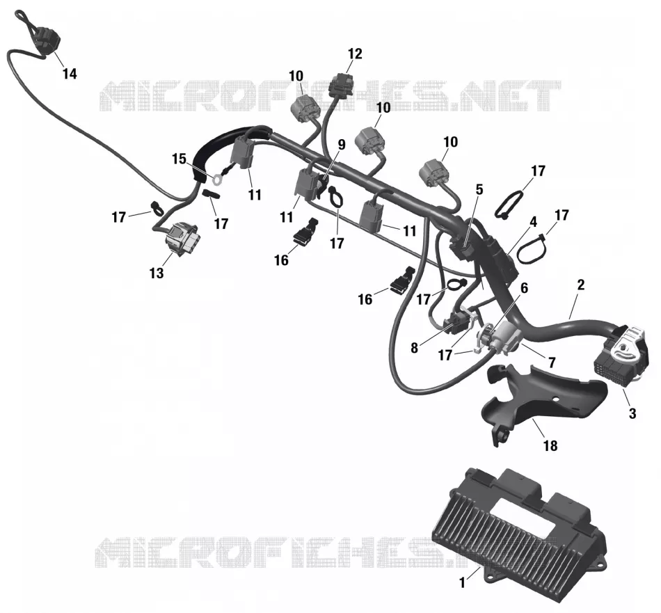 KABELBOOM EN ELEKTRONISCHE MODULE