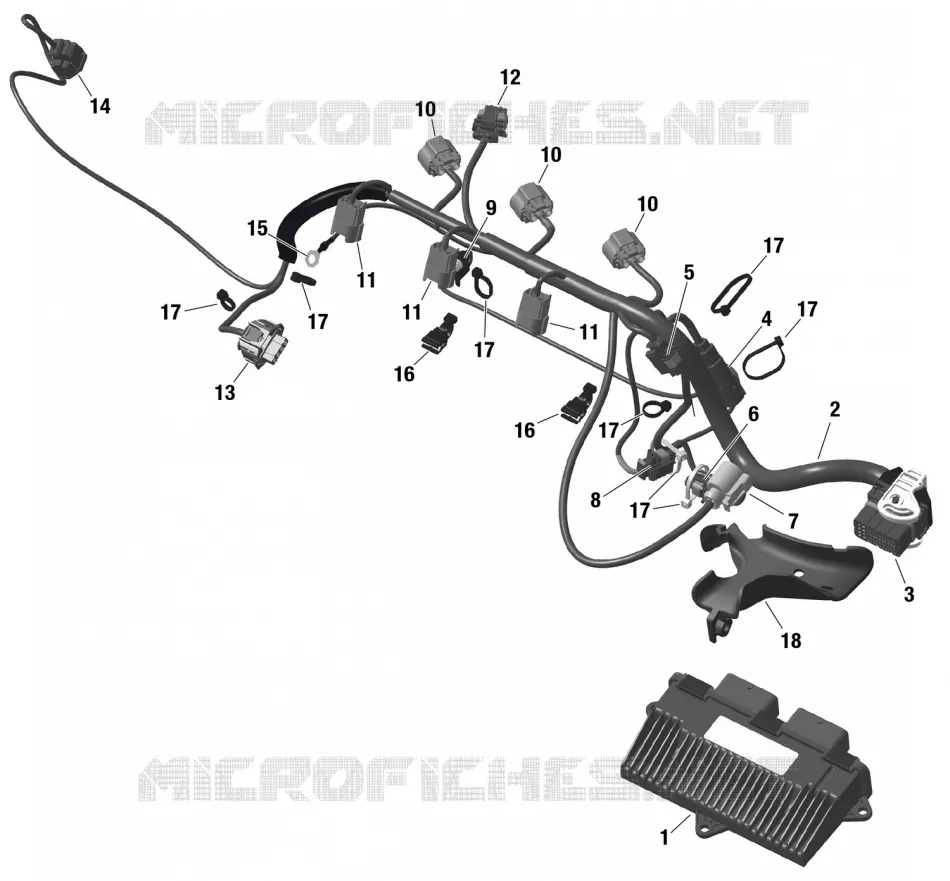 KABELBOOM EN ELEKTRONISCHE MODULE