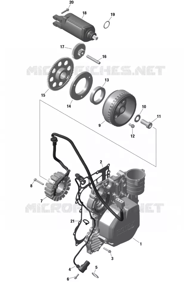 01- ROTAX - MAGNETO AND ELEKTRISCH HARNAS STARTER