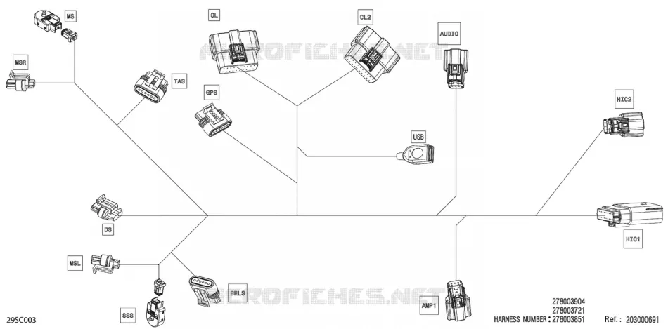 08- ELEKTRISCH HARNAS - STEERING WIRING HARNESS - 278003851