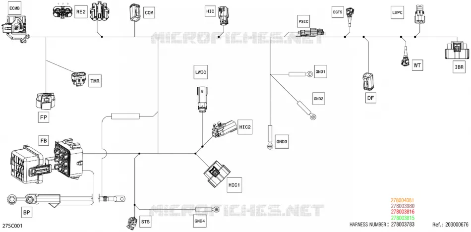 02- ELEKTRISCH HARNAS - MAIN HARNESS - 278003783