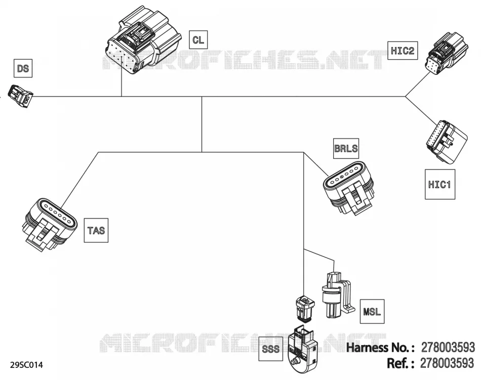 08- ELEKTRISCH HARNAS - STEERING WIRING HARNESS - 278003593