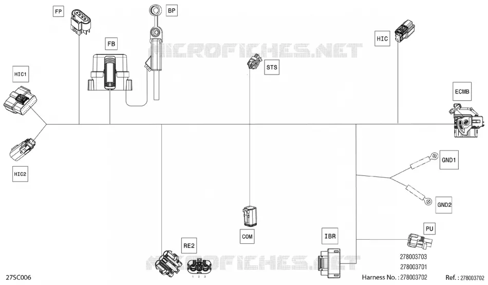 02- ELEKTRISCH HARNAS - MAIN HARNESS - 278003702