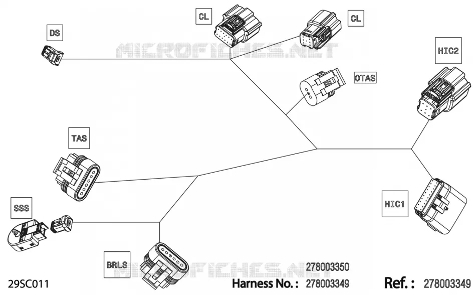 08- ELEKTRISCH HARNAS - STEERING WIRING HARNESS - 278003349