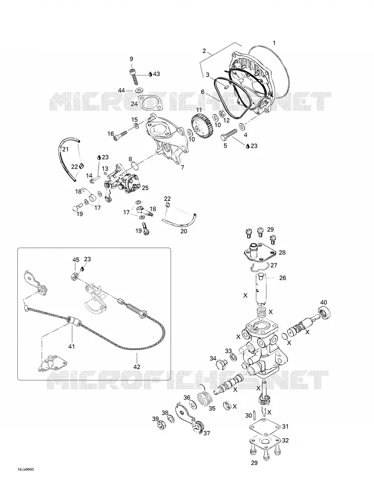 Olie-injectiesysteem, oliepomp, roterende klep