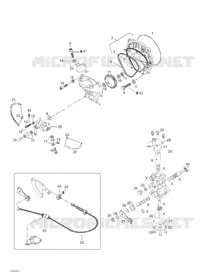 Olie-injectiesysteem, oliepomp, roterende klep