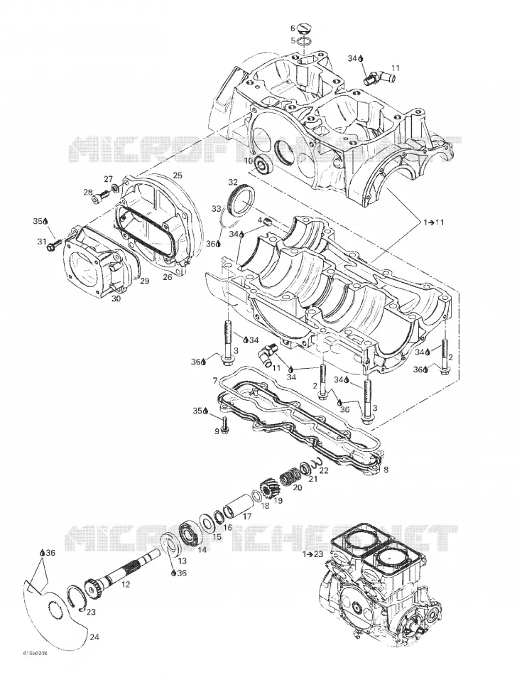 01- CARTER ET VALVE ROTATIVE