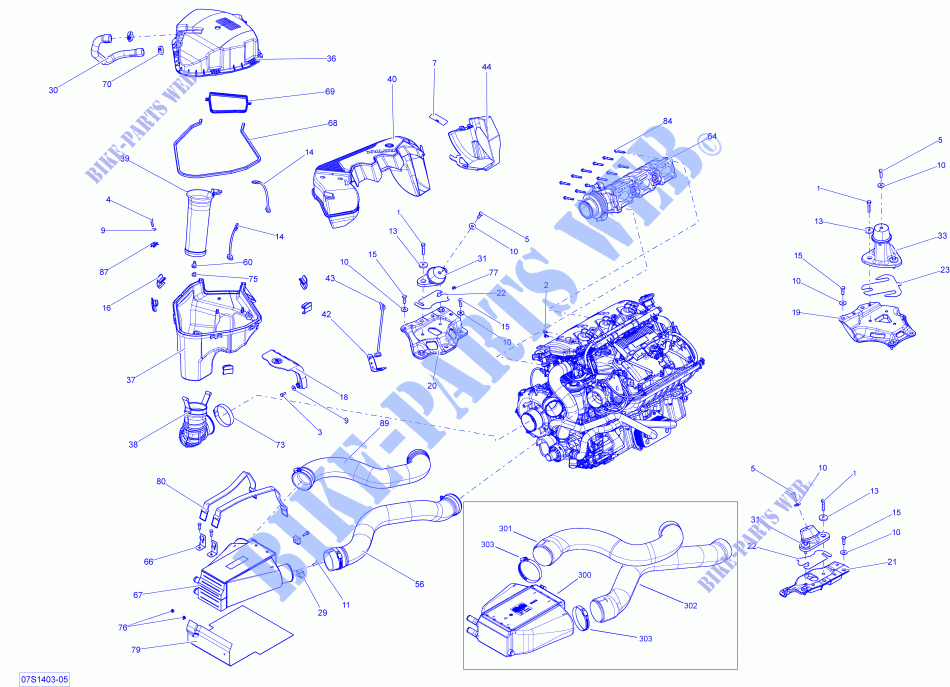Motor voor Sea-Doo GTX LIMITED iS 260 ( iS:SUSPENSON INTELLIGENTE) 2014