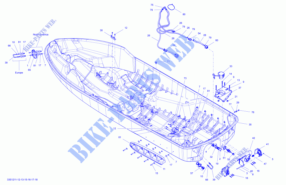 CARROSSERIE voor Sea-Doo GTX LIMITED iS 260 (18CA/18CB) iS:SUSPENSON INTELLIGENTE 2012