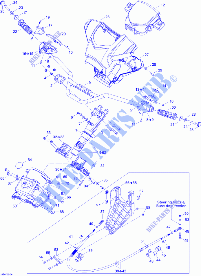 Stuursysteem voor Sea-Doo GTI 4-TEC SE ( SPECIAL EDITION ) 2007