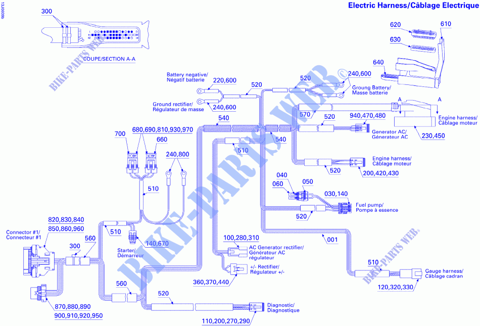ELEKTRISCH HARNAS voor Sea-Doo 00- Model Numbers Edition 2 2006