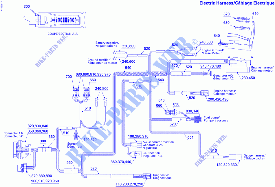 ELEKTRISCH HARNAS voor Sea-Doo 00- Model Numbers Edition 1 2006
